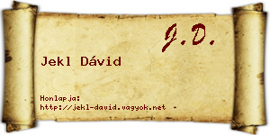 Jekl Dávid névjegykártya